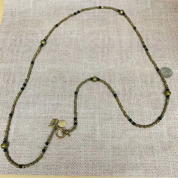 Akola Jewelry - Akola Gold Black Beaded Necklace